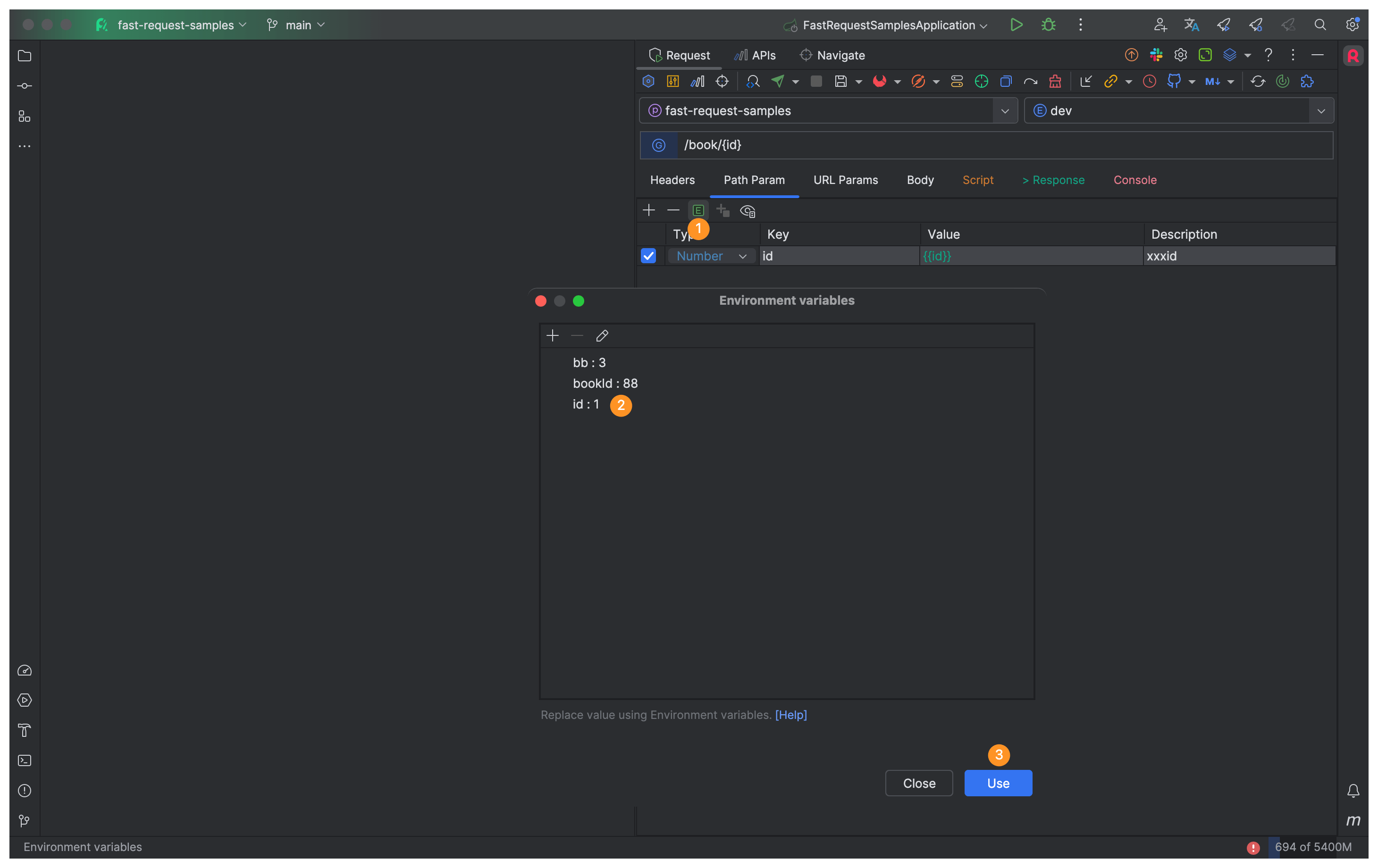 chooseEnvironmentVariable